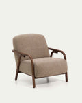 Sylo armchair in taupe chenille