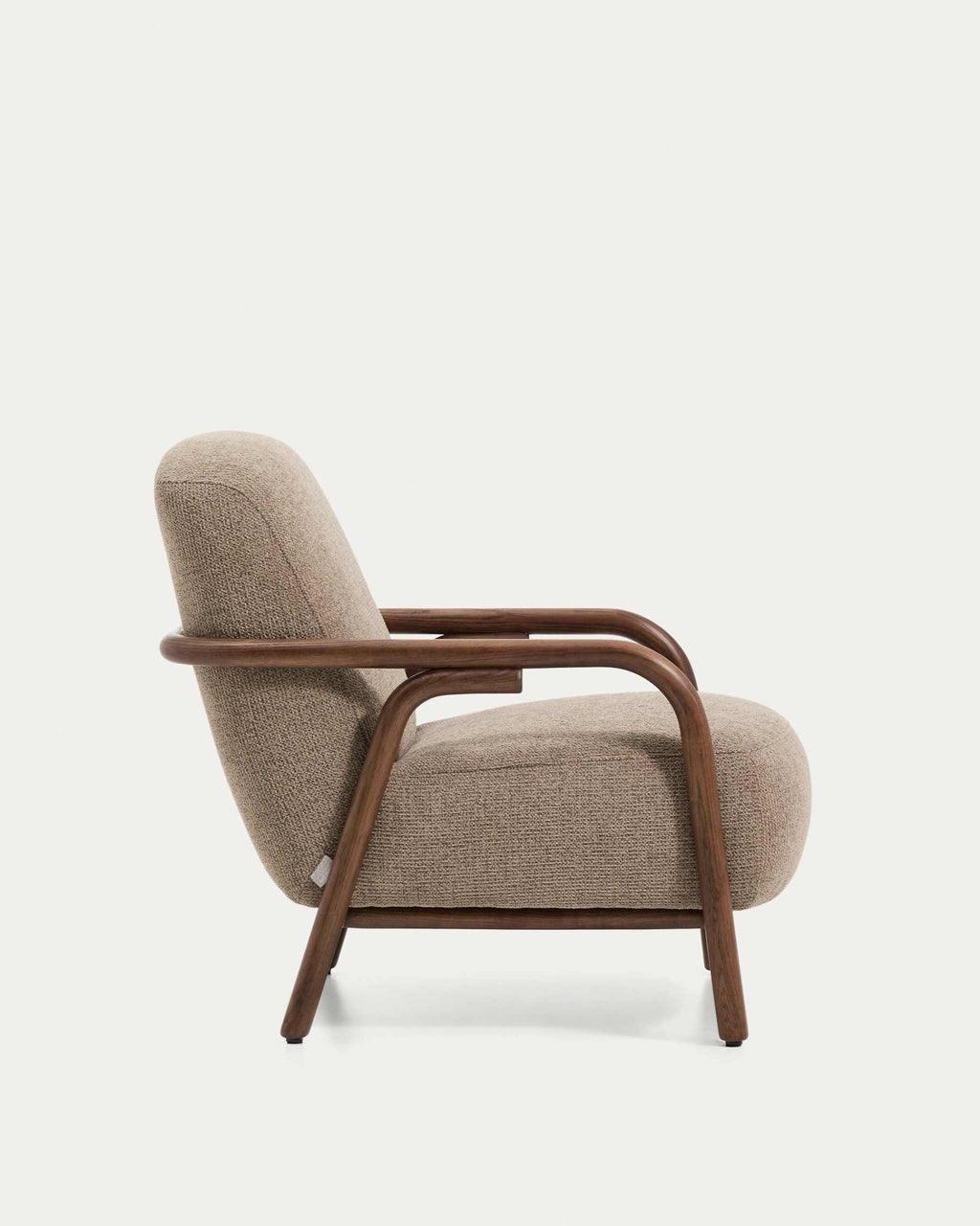 Sylo armchair in taupe chenille