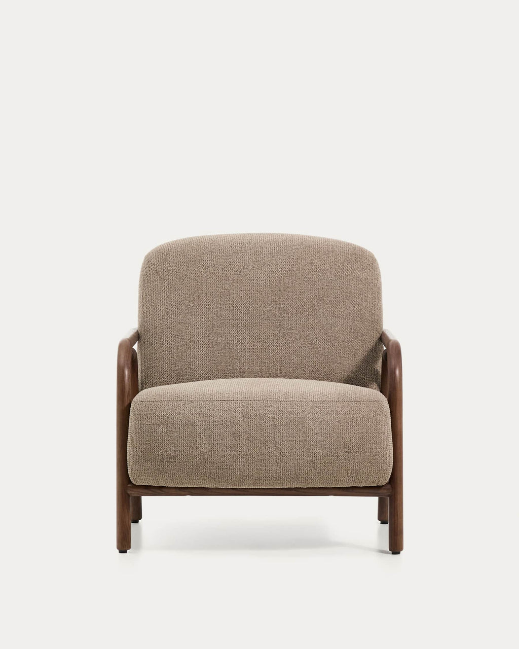 Sylo armchair in taupe chenille