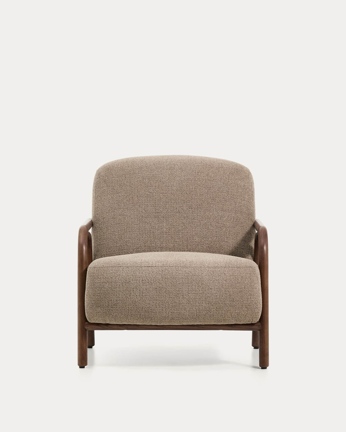 Sylo armchair in taupe chenille