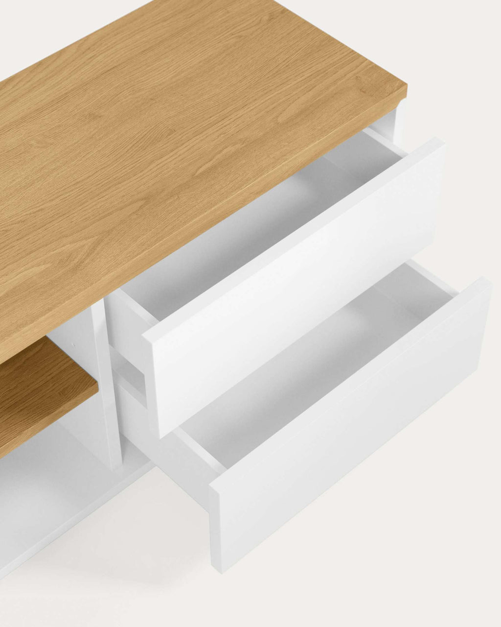 Abilen oak wood veneer TV stand