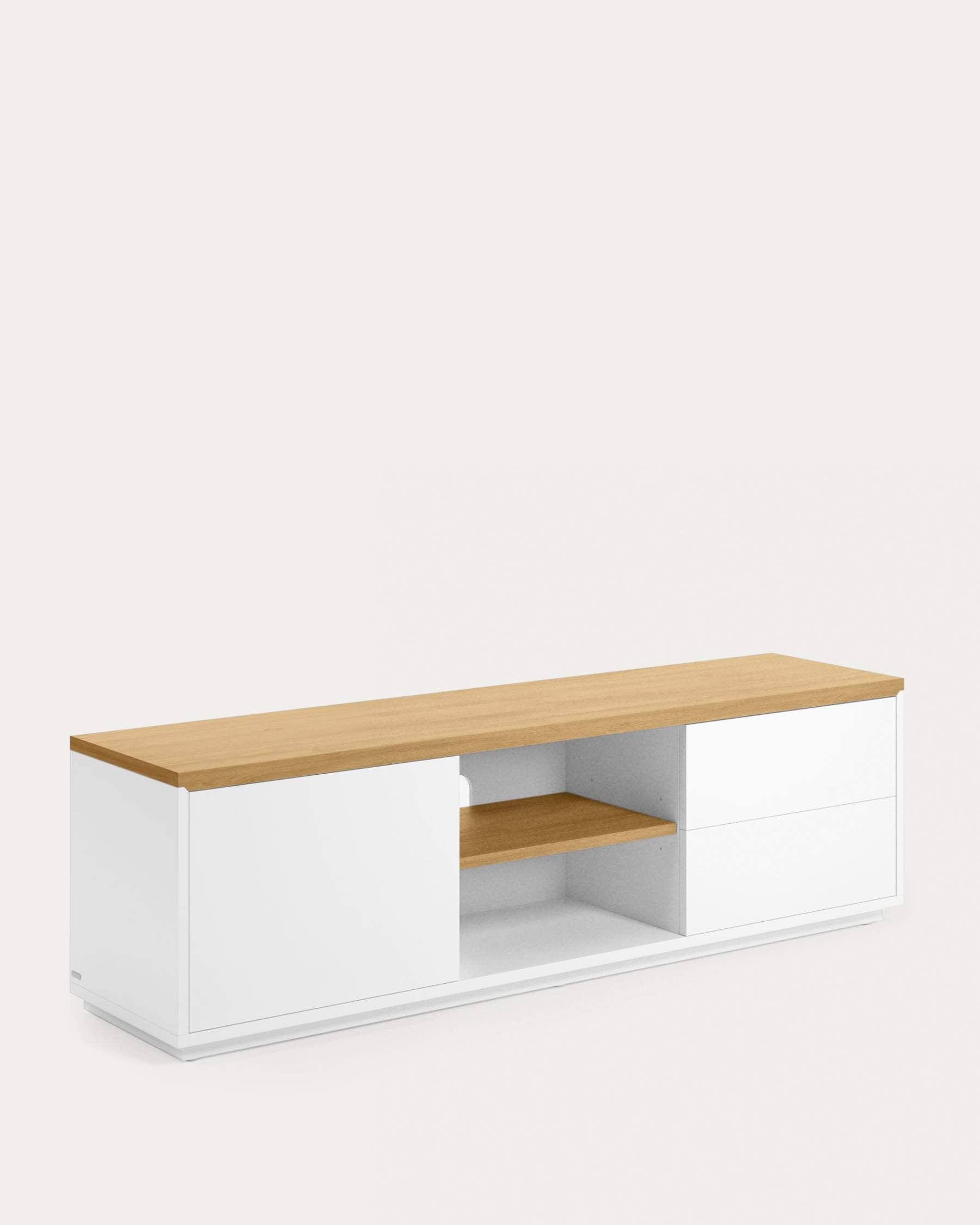 Abilen oak wood veneer TV stand