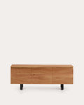 Uxue 3-door TV stand in solid acacia wood