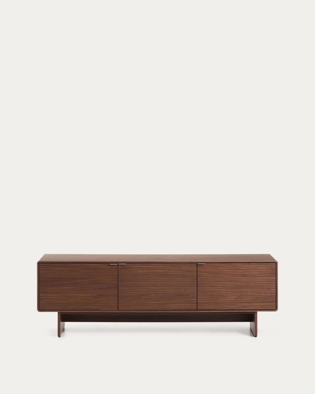Norlen 3-door TV stand in walnut veneer