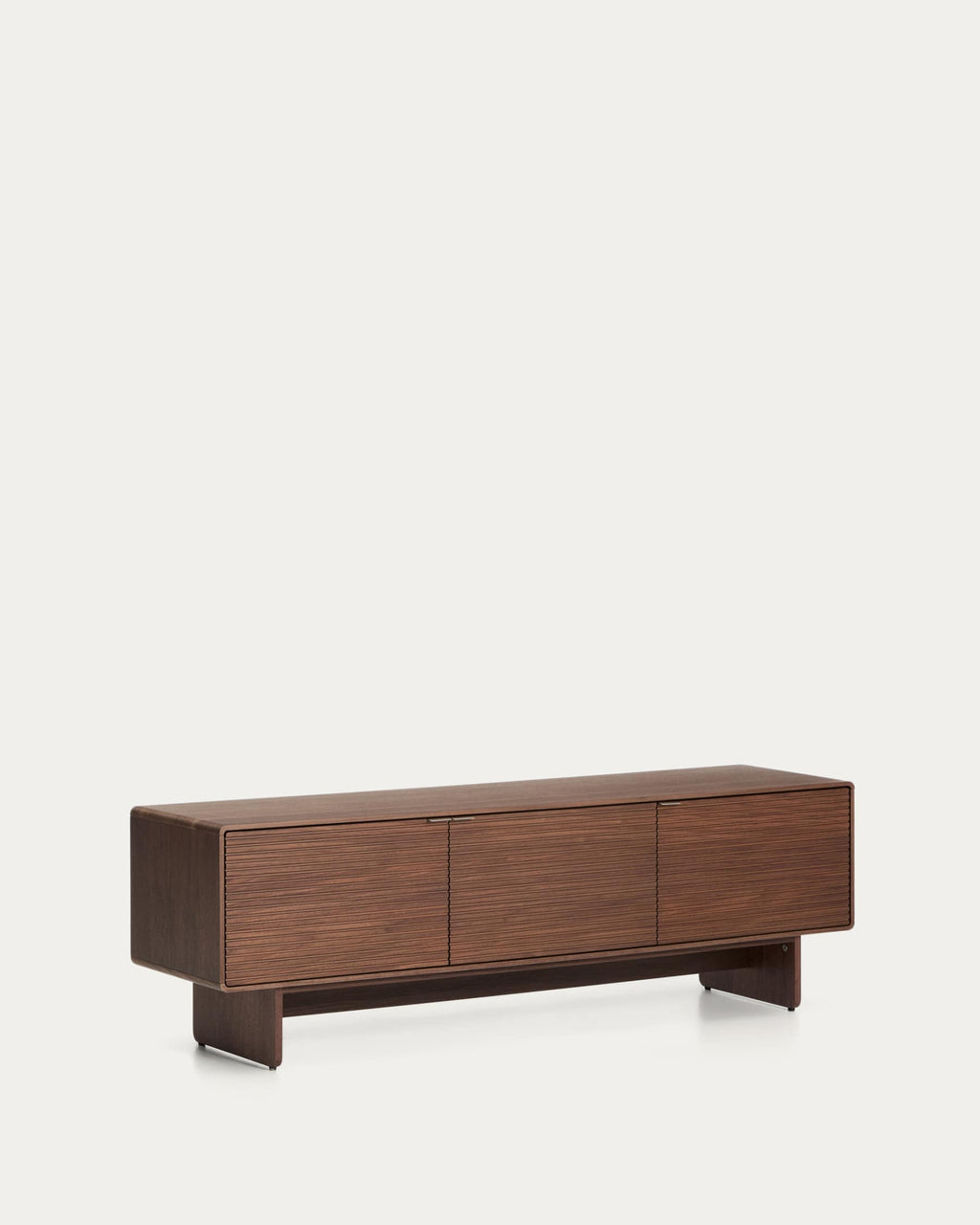 Norlen 3-door TV stand in walnut veneer