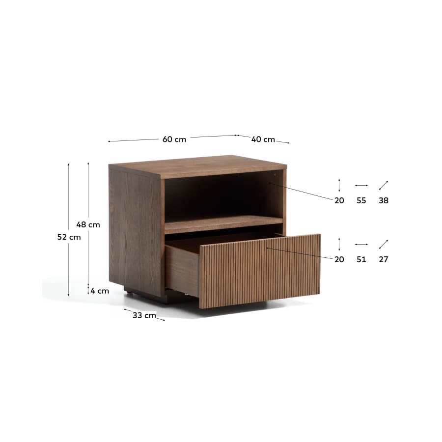 Helvine Bedside Table