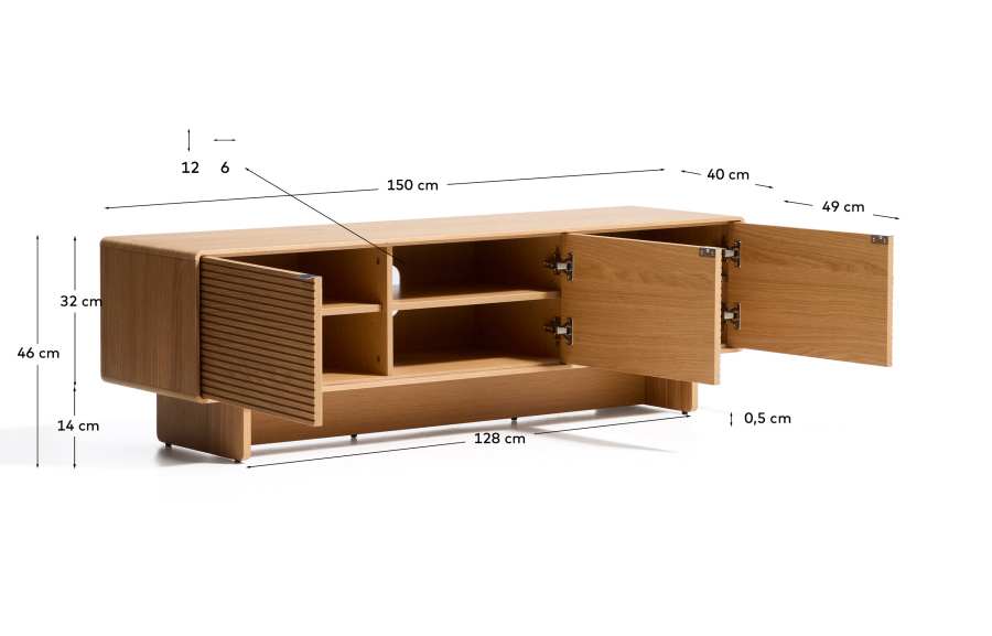 Norlen 3-Door TV Stand