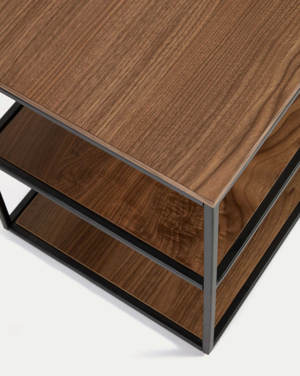 Yoana TV stand with a walnut veneer