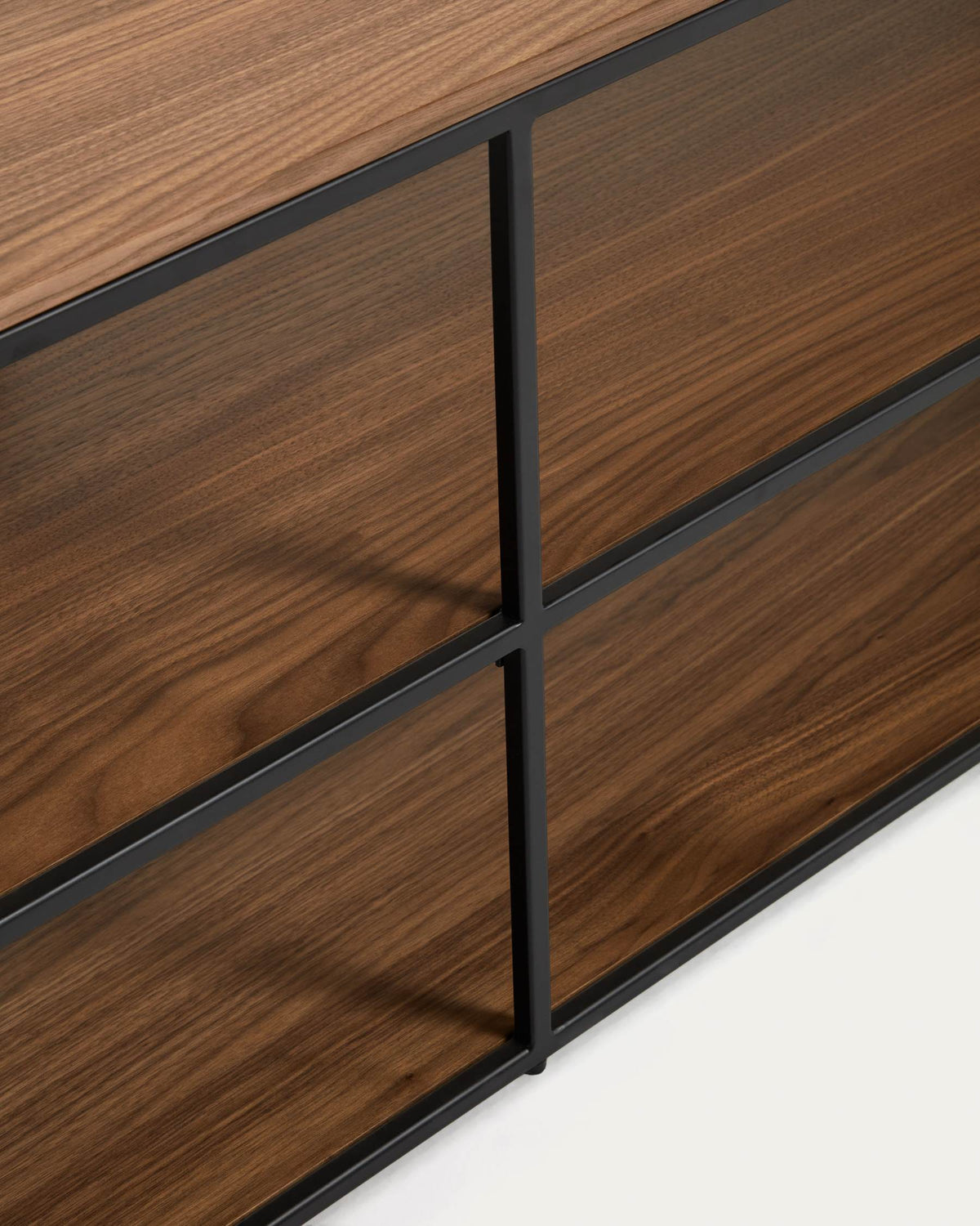 Yoana TV stand with a walnut veneer