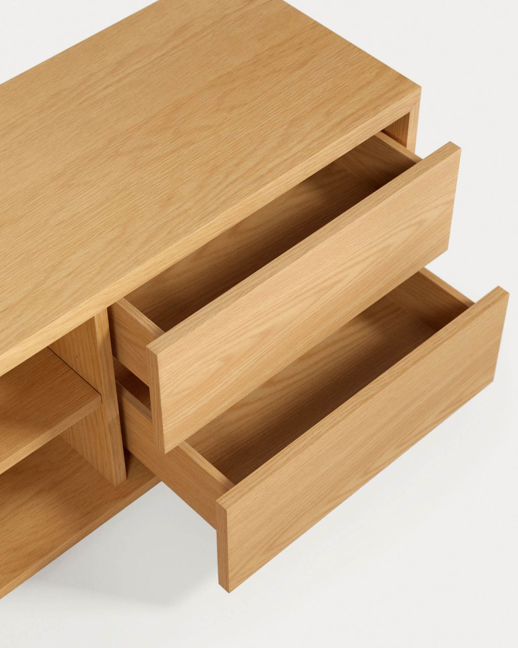 Abilen oak wood veneer 2 door TV stand