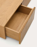 Helvine TV stand with 4 drawers in oak veneer, 200 x 30