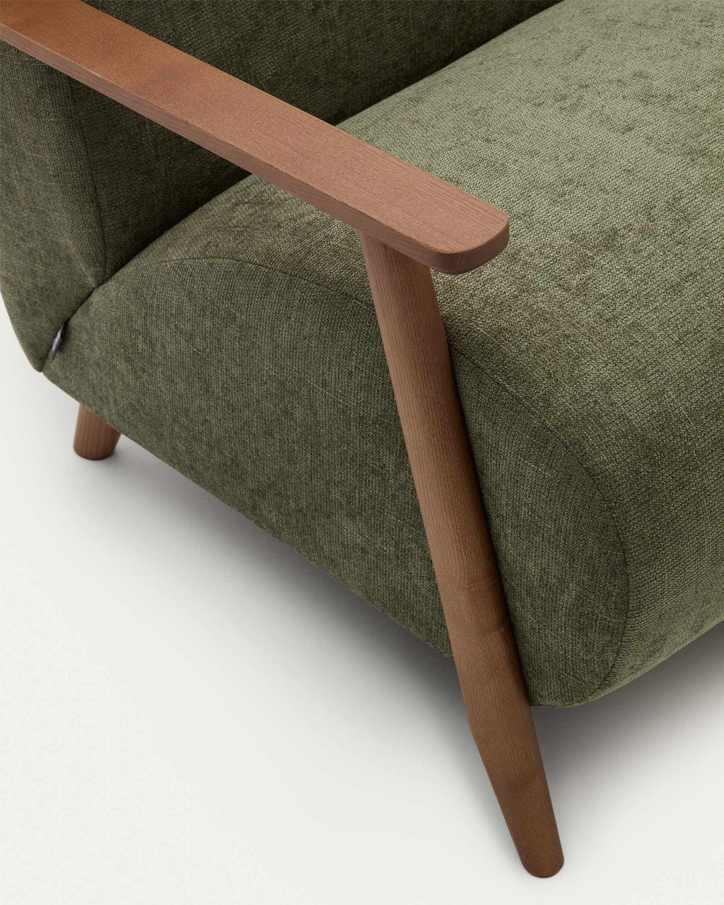 Meghan armchair in green chenille