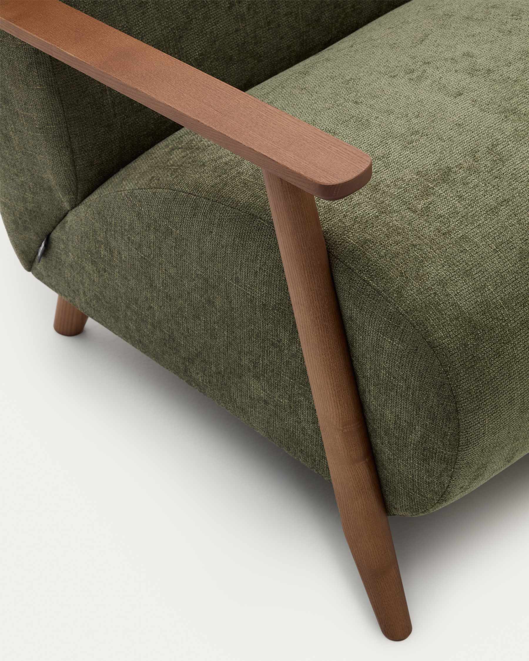 Meghan armchair in green chenille