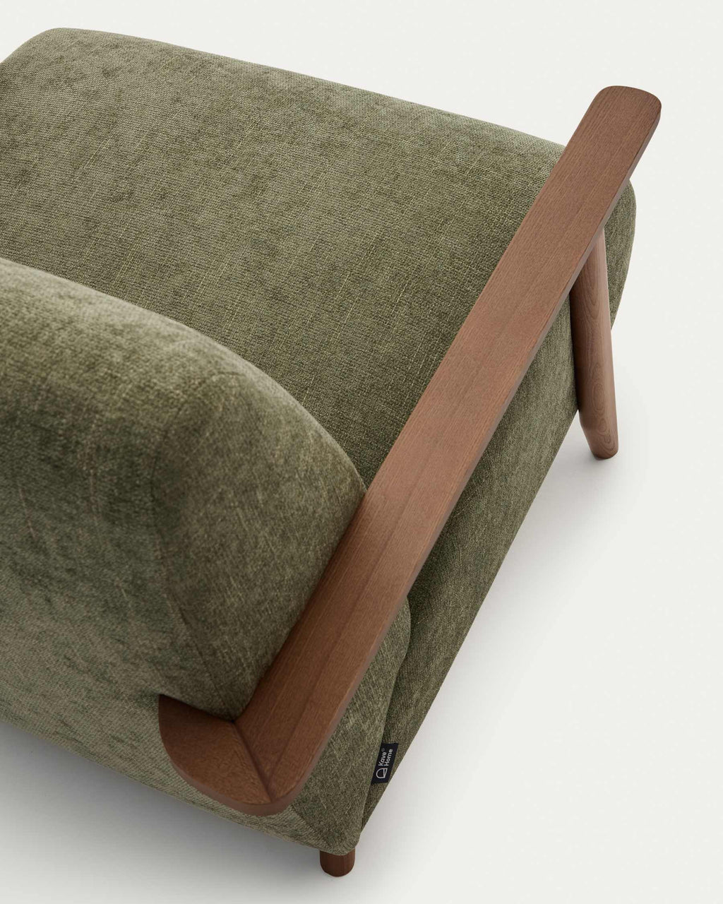 Meghan armchair in green chenille