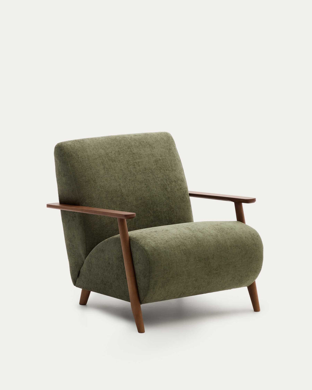 Meghan armchair in green chenille
