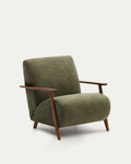 Meghan armchair in green chenille