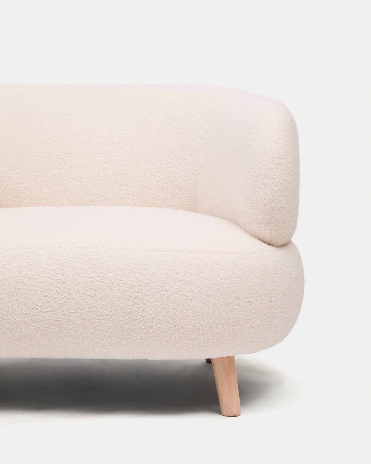 Luisa armchair in ecru boucle