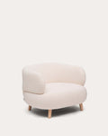 Luisa armchair in ecru boucle
