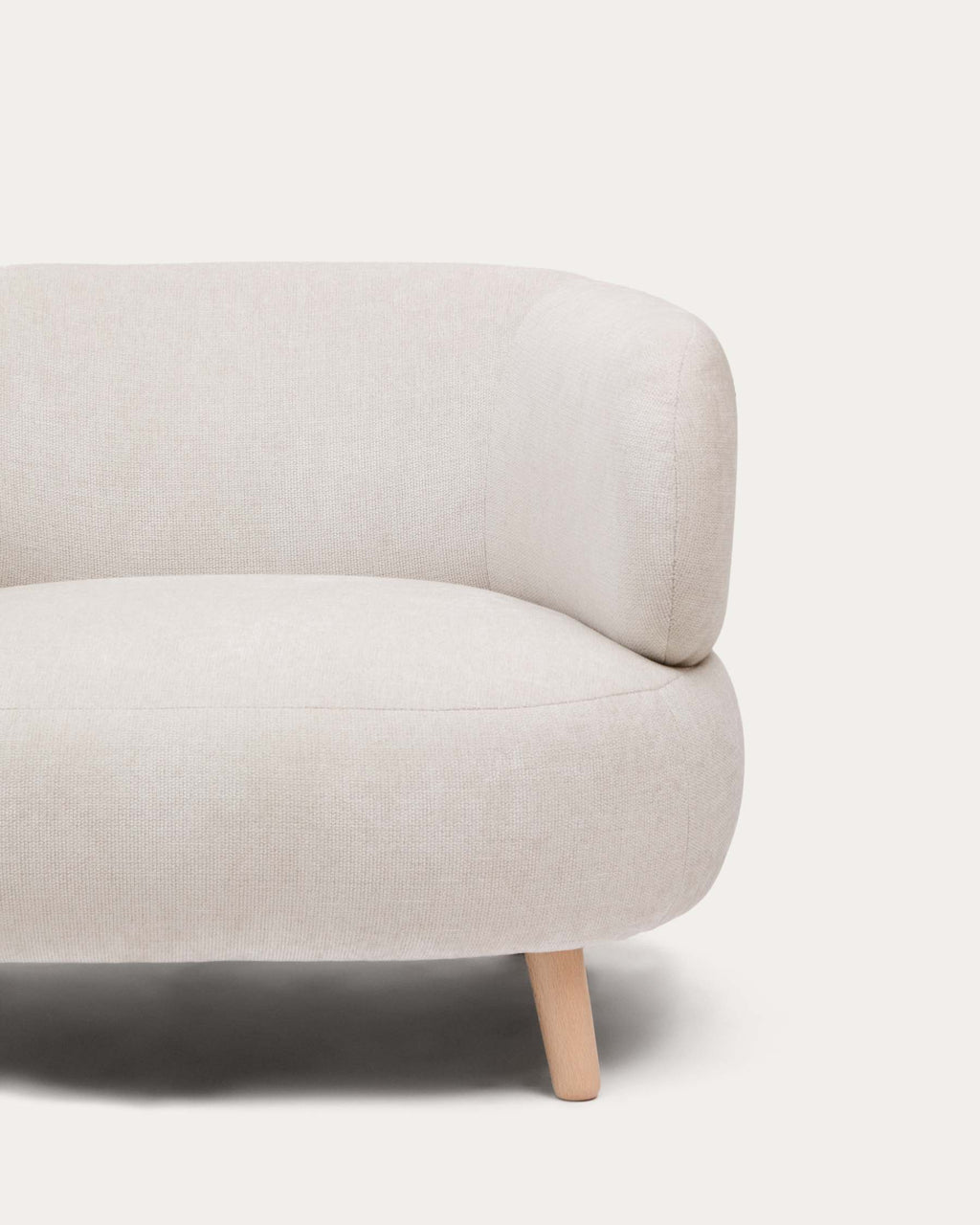 Luisa armchair in chenille pearl