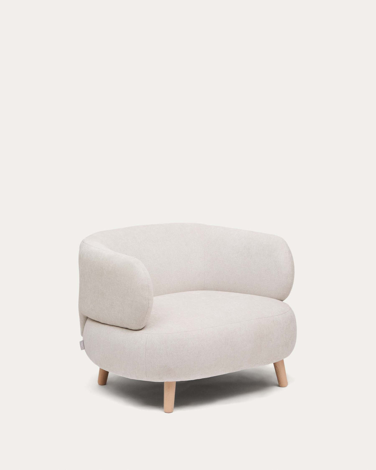 Luisa armchair in chenille pearl