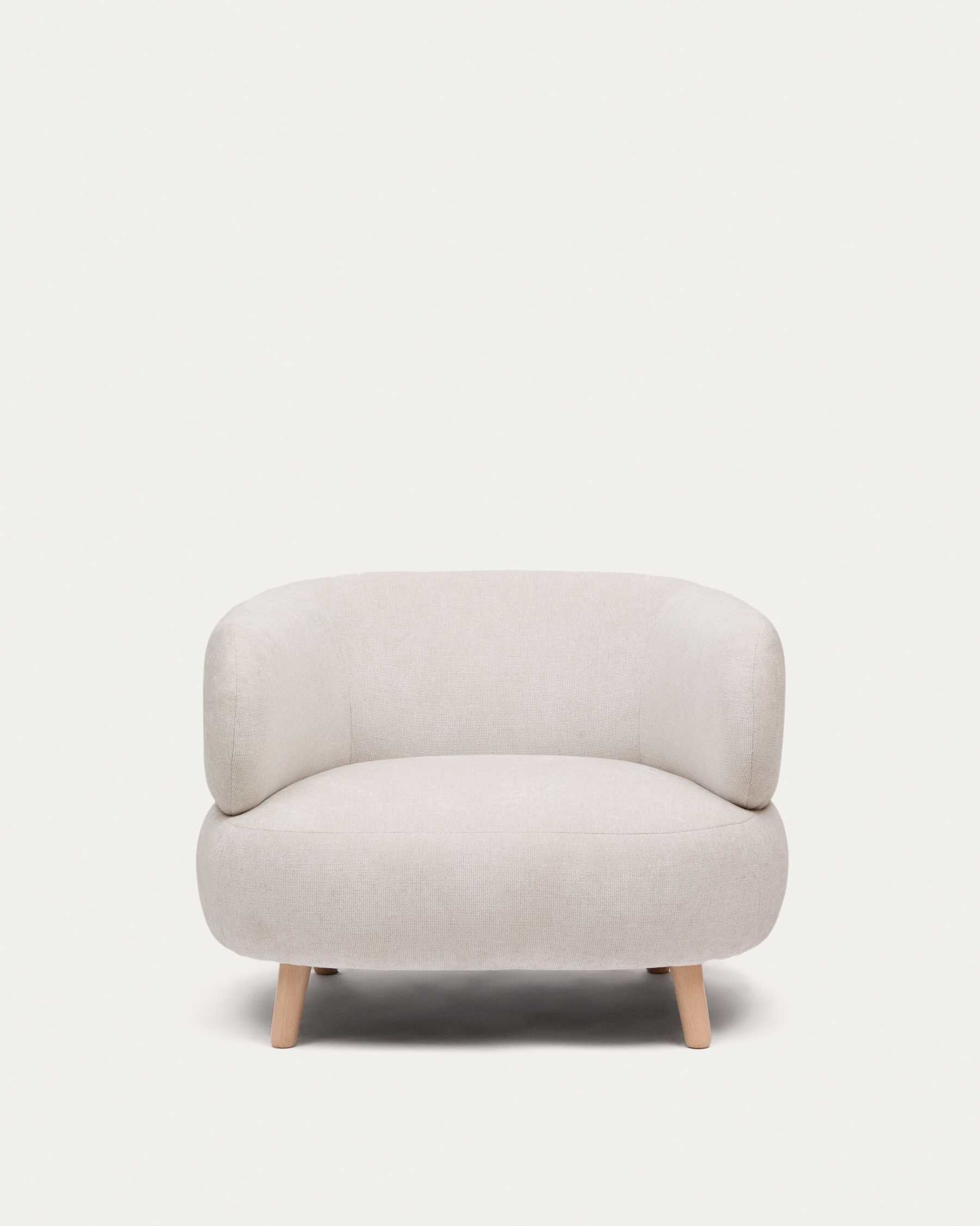 Luisa armchair in chenille pearl