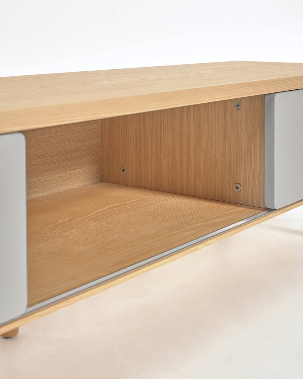 Anielle solid ash & ash veneer TV stand