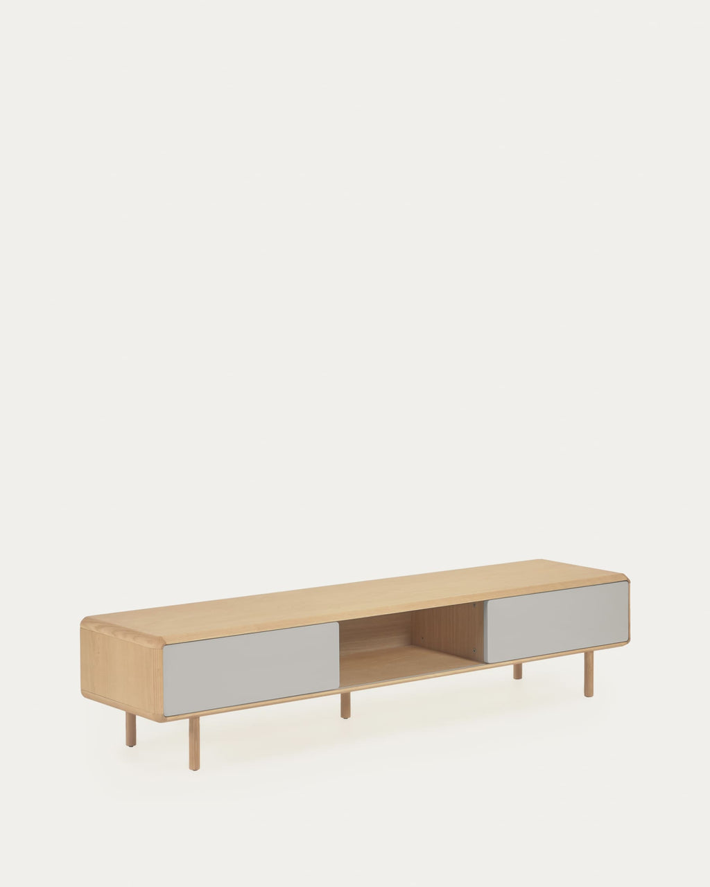 Anielle solid ash & ash veneer TV stand