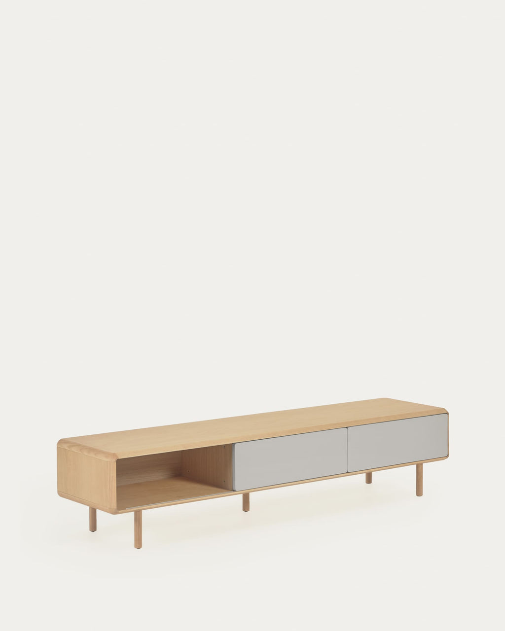 Anielle solid ash & ash veneer TV stand