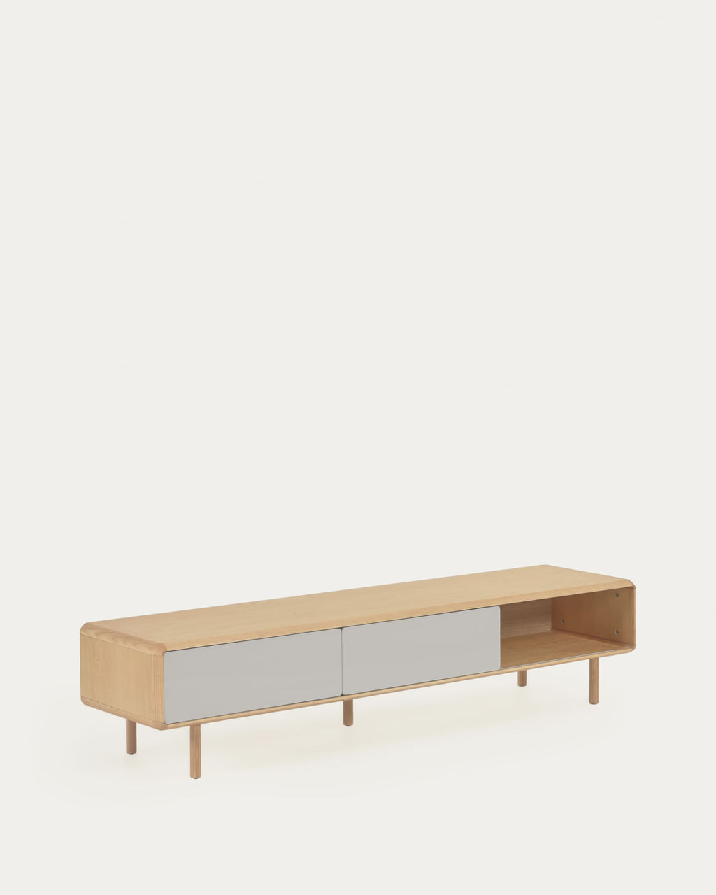 Anielle solid ash & ash veneer TV stand