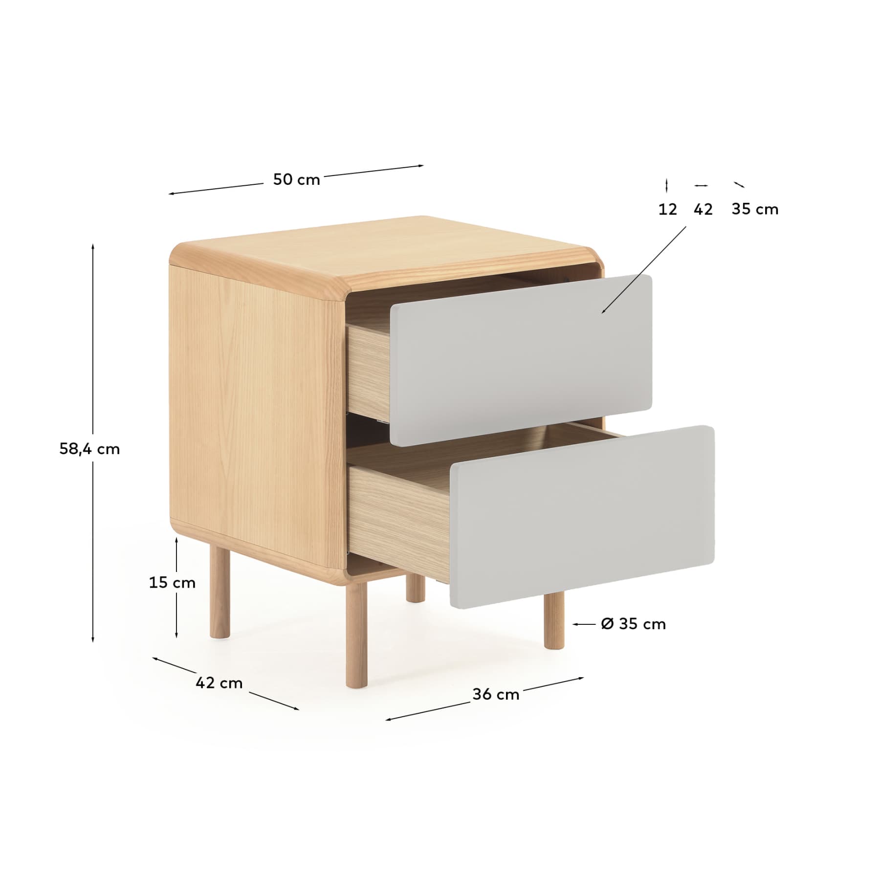Manova Heritage Thessa Bedside Table - image 4