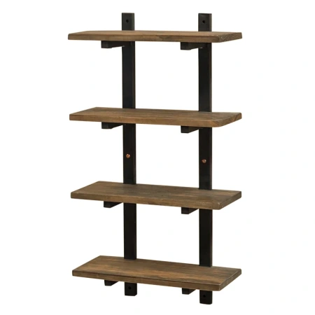 Solid Wood Wall Mounted Bathroom Shelves