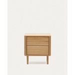 wood and veneer bedside