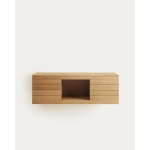 Yenit bathroom furniture in solid teak wood with a natural finish, 120 x 45 cm