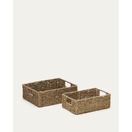 Tossa set of 2 natural fiber boxes