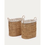 Tressa Set of 2 Natural Fibre Clothes Baskets 50cm / 60cm