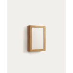 Plubia medicine cabinet with mirror in solid teak, 50 x 70 cm