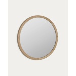 Alum round solid mindi wood mirror 80 cm