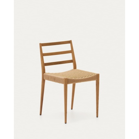 Analy chair in solid oak FSC 100% with natural finish and rope seat