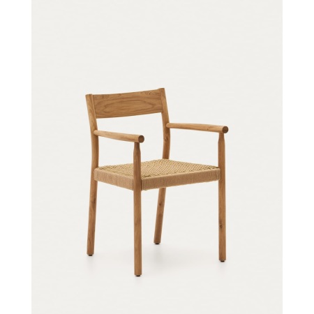 Yalia chair in solid oak with natural finish and rope seat FSC 100%