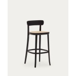 Romane beechwood stool with a black finish