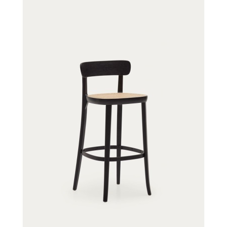 Romane beechwood stool with a black finish
