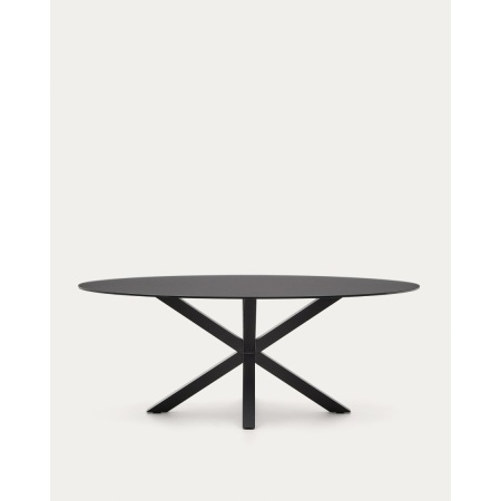 Argo table with black glass