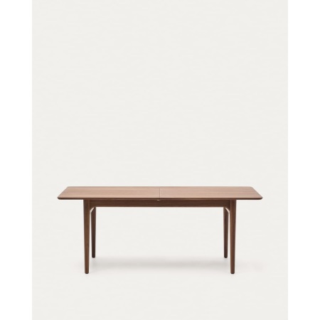Elan extendable table in veneer and solid walnut wood