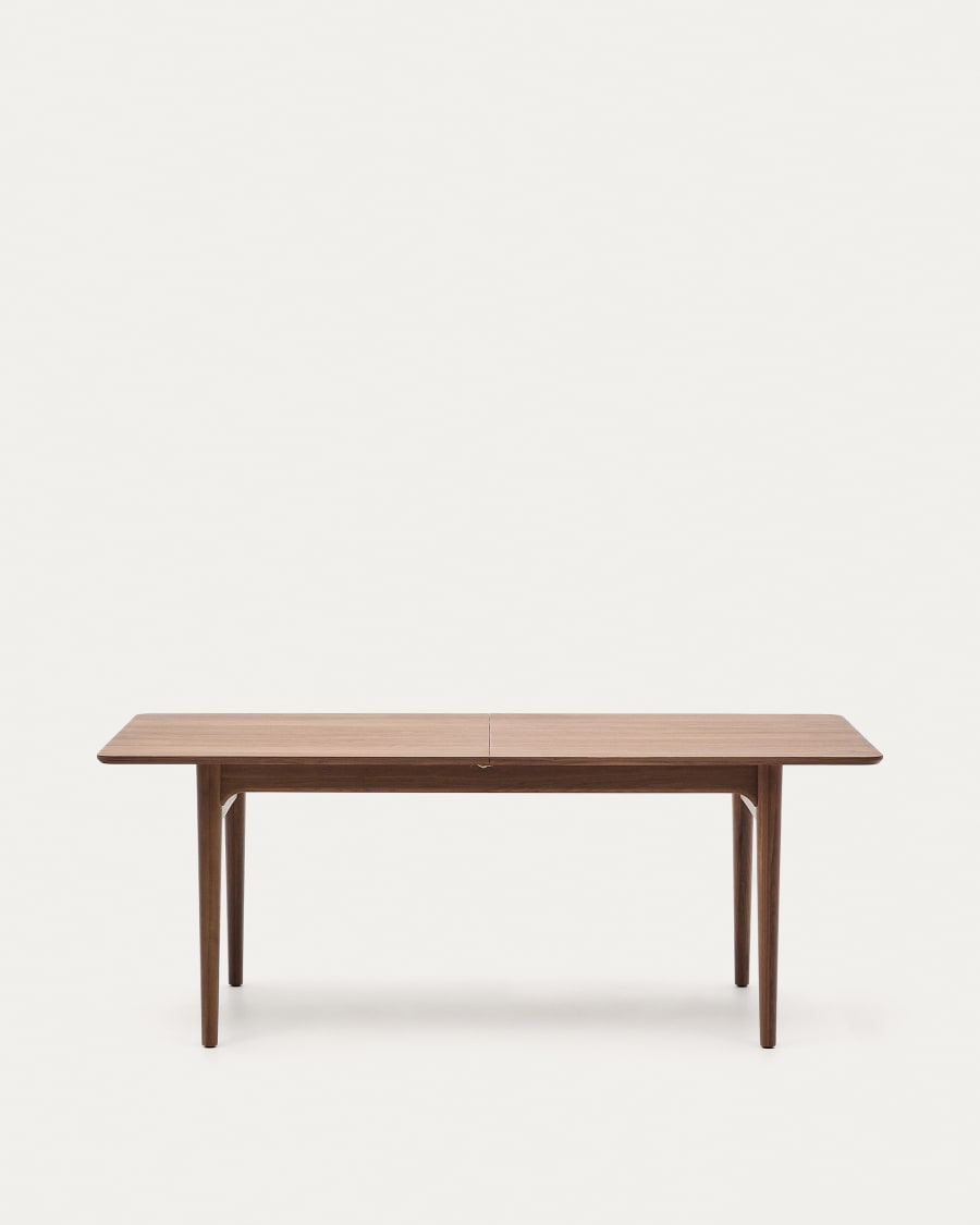 Elan extendable table in veneer and solid walnut wood