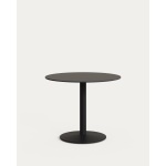 Esilda round outdoor table in black