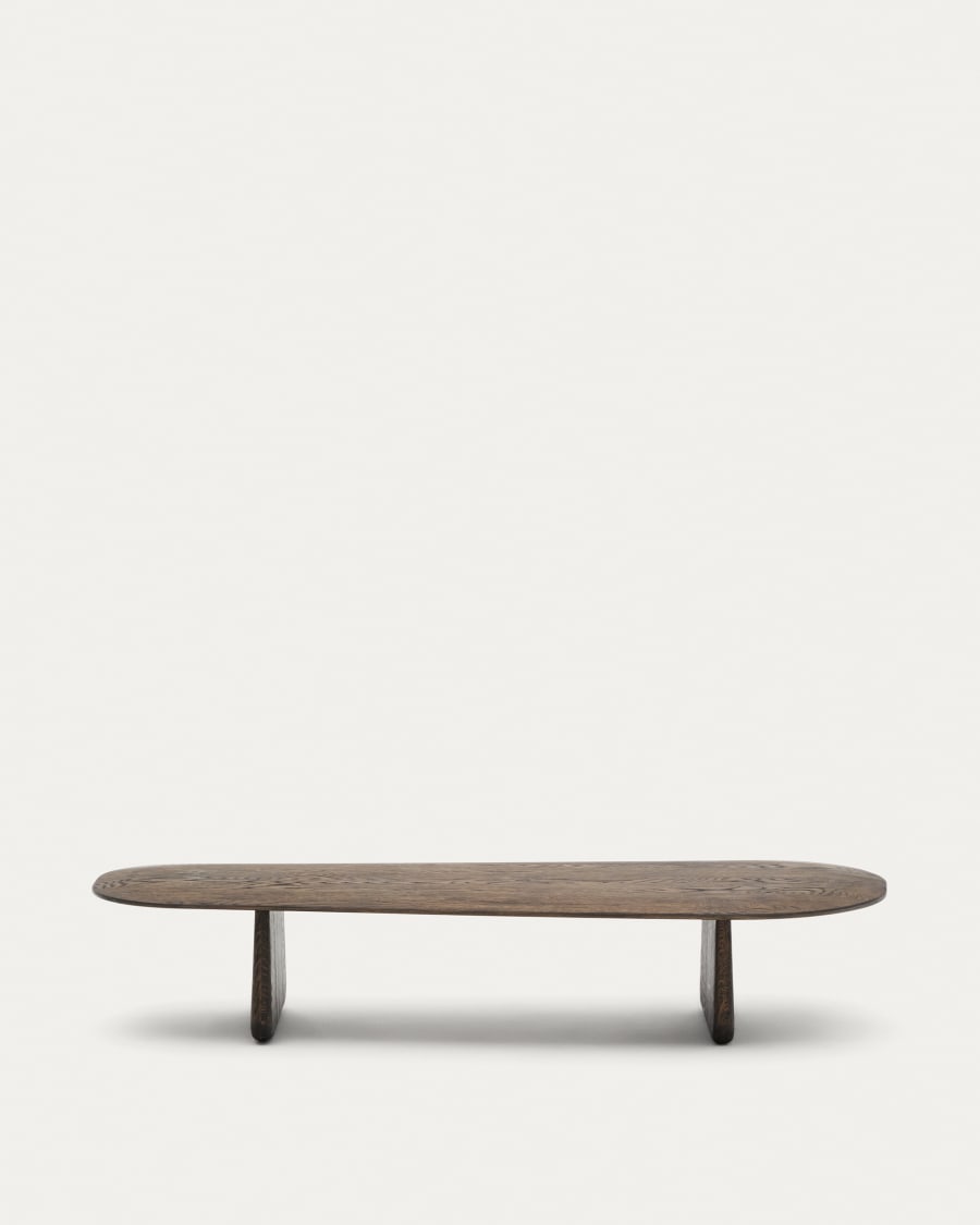 Pirita coffee table made from solid oak wood in a dark finish,