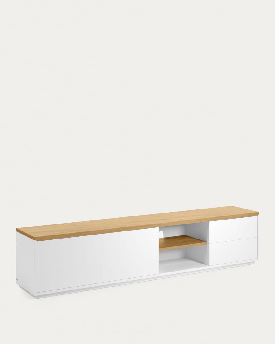 Abilen oak wood veneer TV stand