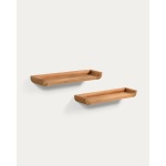 Shamel set of 2 solid teak