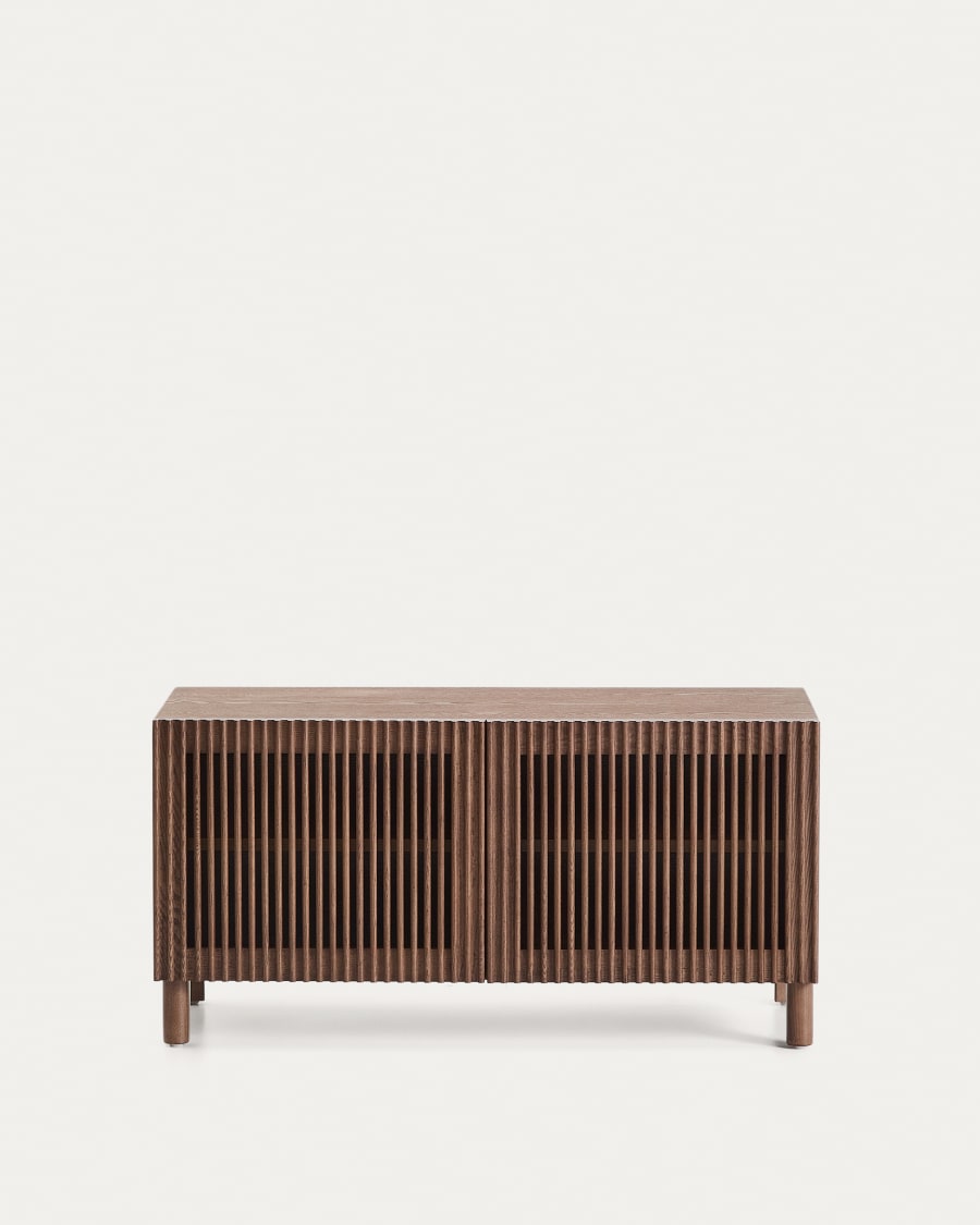 Beyla shoe rack in ash veneer and solid ash wood
