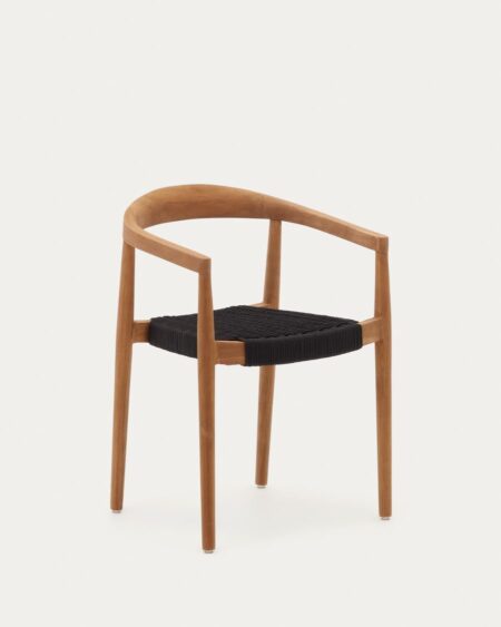 Ydalia stackable outdoor chair in solid teak wood